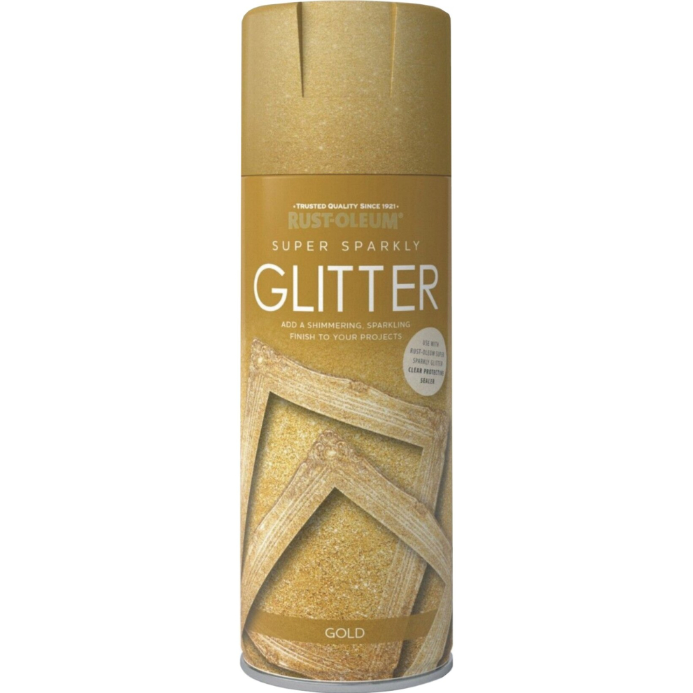 400ml Rust-Oleum Super Sparkly Sparkling Gold Glitter Spray Paint