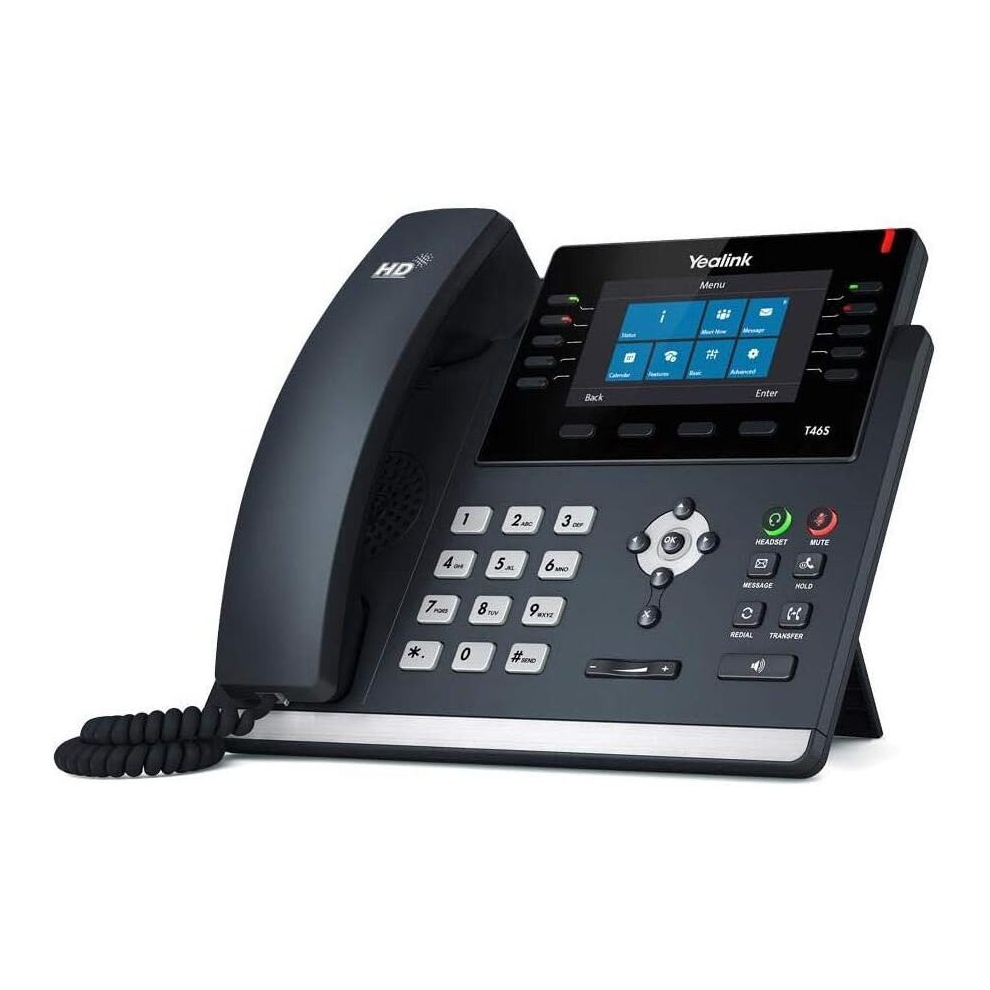 Yealink Sip-T46s Poe 16 Line Ip Corded Conference Phone 4.3'' Lcd Display 682962266863