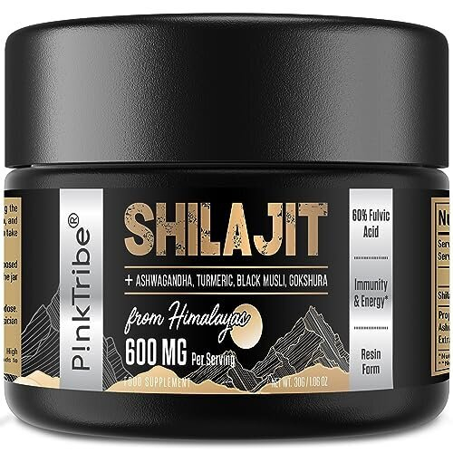 Shilajit Resin Gold Standard Shilajit - 600mg Himalayan Shilajit
