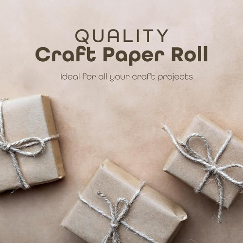 (500mm x 100m) Brown Craft Papers Multipurpose use Rustic Finish