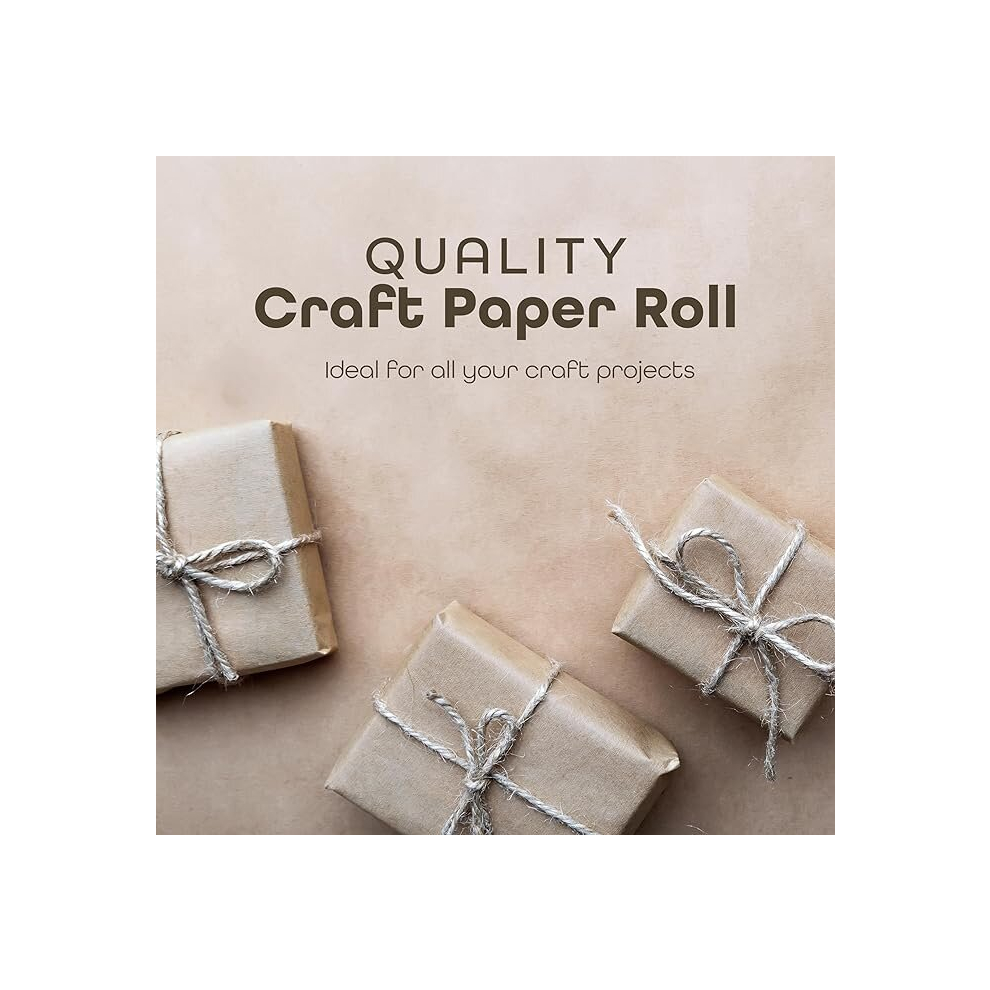 (500mm x 25m) Brown Craft Papers Multipurpose use Rustic Finish