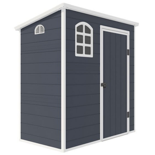 Jasmine 6x3 Plastic Pent Shed with Foundation Kit 1