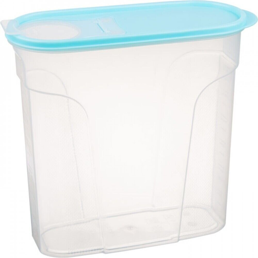(Blue) Set of 4 Cereal Food Container Plastic