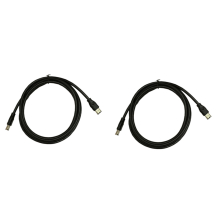 2X Black IEEE 1394 Firewire 400 to Firewire 400 Cable, 6 Pin/6 Pin Male / Male - 10 FT