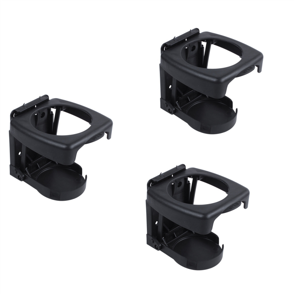 3X Plastic Folding Car Truck Drink Cup Can Bottle Holder Stand Black 4761153806494