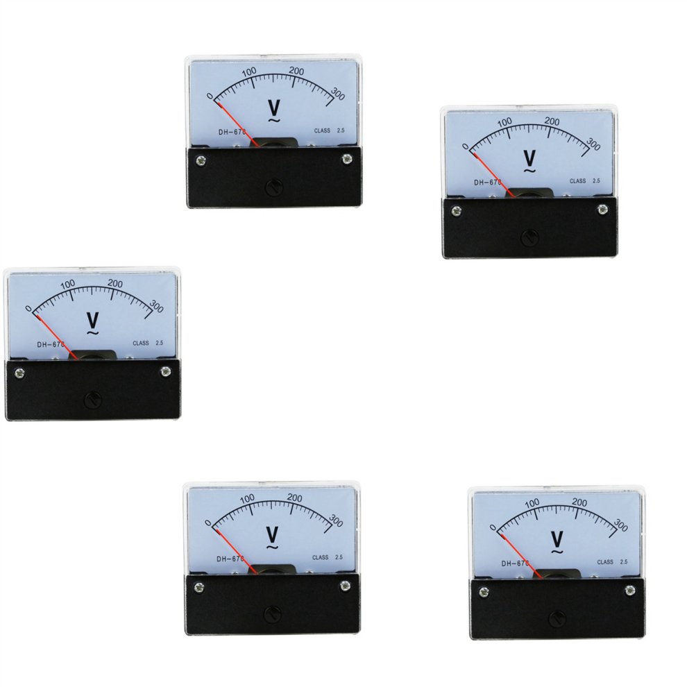 5X Ac 0-300V Gauge Analog Voltage Panel Meter Voltmeter Dh670 4761153812907