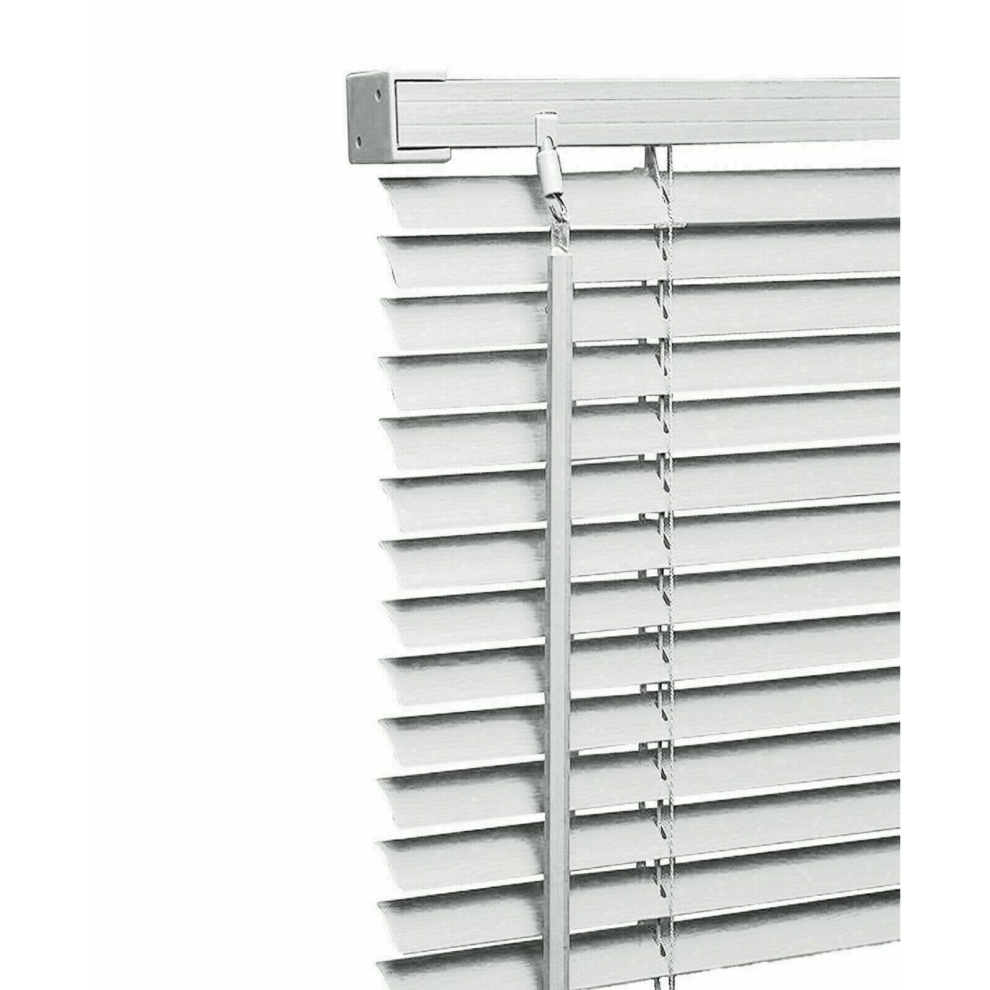 (240cm X 213cm) White PVC Venetian Trimmable Window Blind