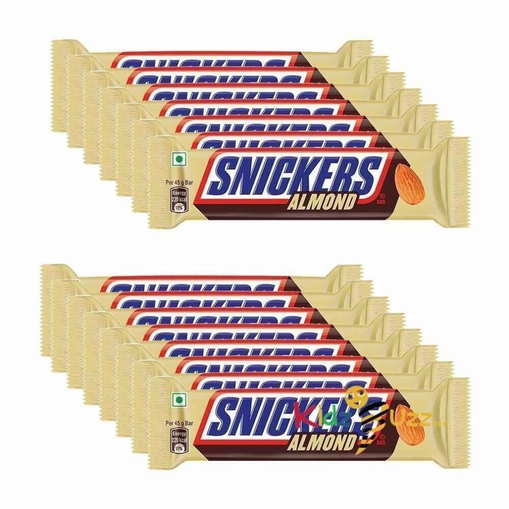 (Pack Of 20) Snickers Almond Bar Chocolate Bar 45gm