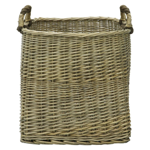 Antique Wash Square Log Basket 2