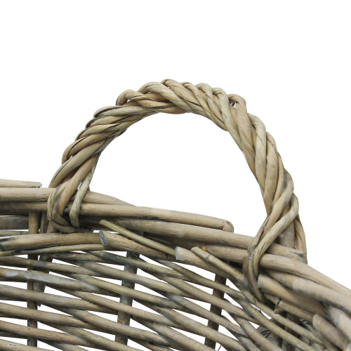 Chunky Willow Log Basket - Grey 1