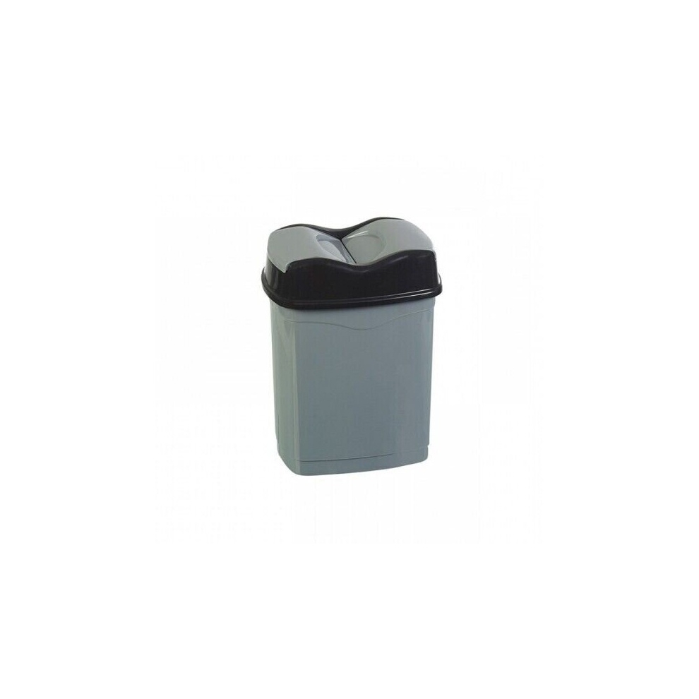(8L, Grey) Kitchen Bathroom Toilet Rubbish Bin Swing Lids