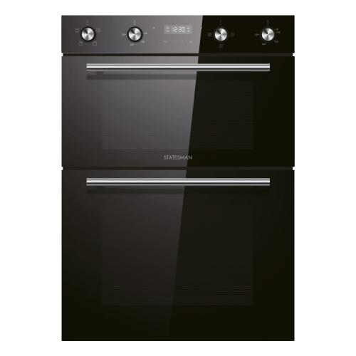 statesman Built-In Double Oven, Black, Statesman BDM373BL