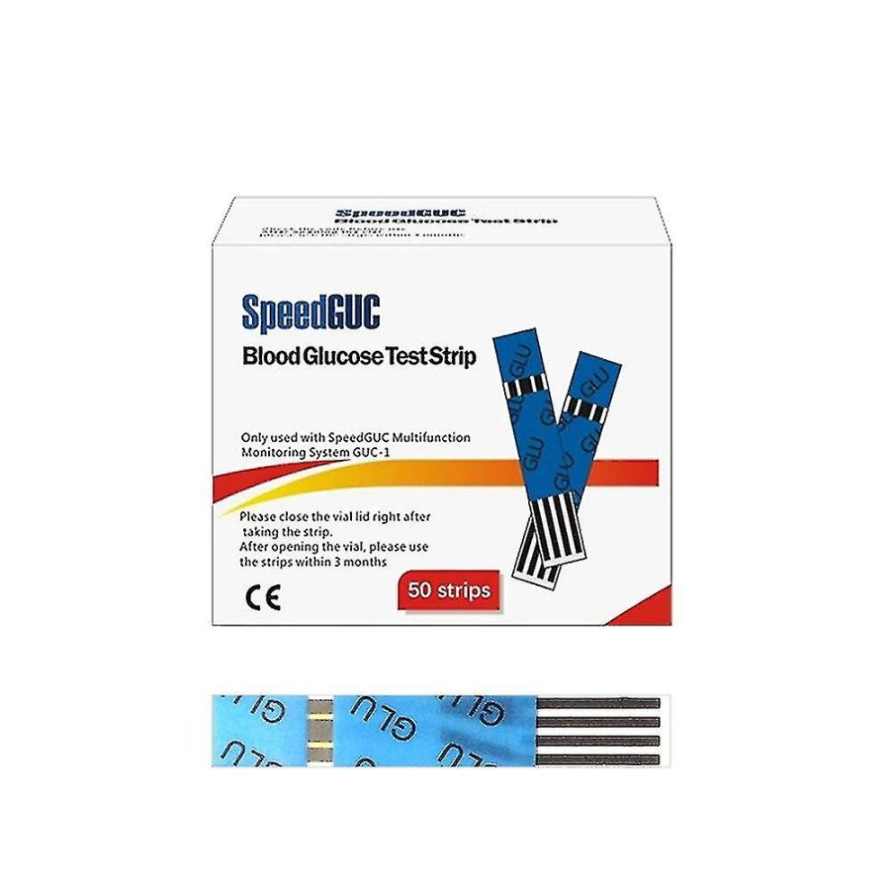 (50 Blood Sugar Test Strips) Home Use Blood Glucose Meter Uric Acid Cholesterol Blood Sugar Test Strips