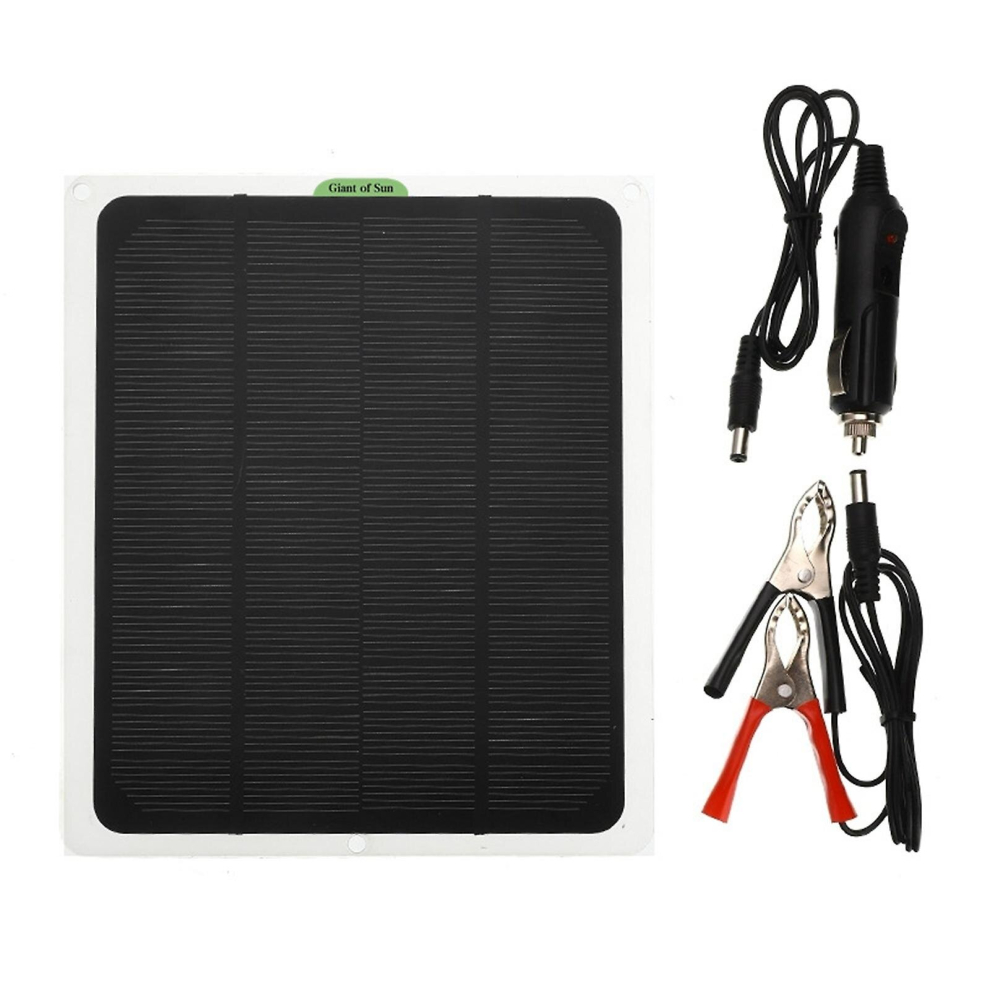 22W Solar Panel 12V Trickle Charger Battery Charger Kit Maintainer Boat Rv Car 9026507080568