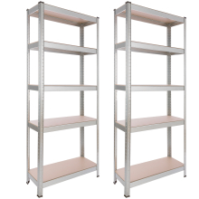 AREBOS 2x Heavy Duty Shelving 350kg Basement Shelving Storage Shelving Boltless Shelving 180x75x30cm