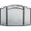 Sun Burst Design 3 Fold Center Arched Screen, Bronze 1