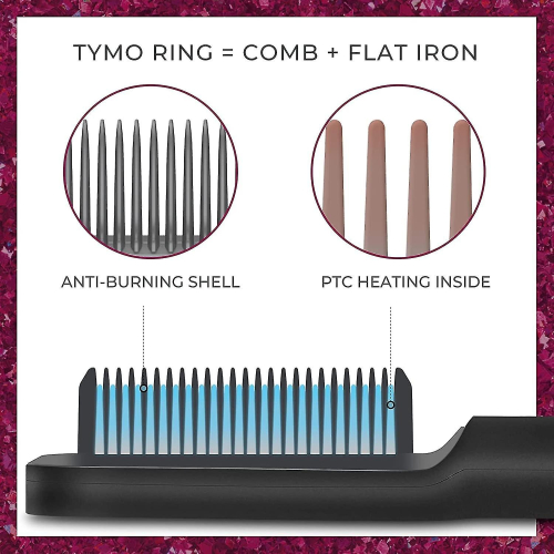 Hair Straightener Comb Matte Black 2