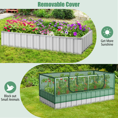 Casart 174x90x70CM Outdoor Greenhouse Rectangular Planter Box Kit Garden Raised Bed 2