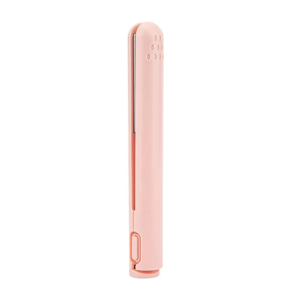 (Pink) Mini Dual-purpose Curling Iron, 2 In 1 Mini Hair Curler, Ceramic Mini Hair Curler, Mini Portable Hair Iron Hair Straightener Curler