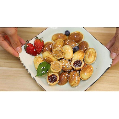 12 Electric Walnut Waffle Maker, Multi-functional Homemade Fruit Drying Machine, Pine Nut Maker, Small Walnut Machine, Peanut, Hazelnut (black) 1