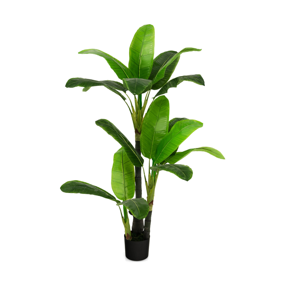 150CM Artificial Bird of Paradise Plant Fake Tropical Palm Tree Realistic Green