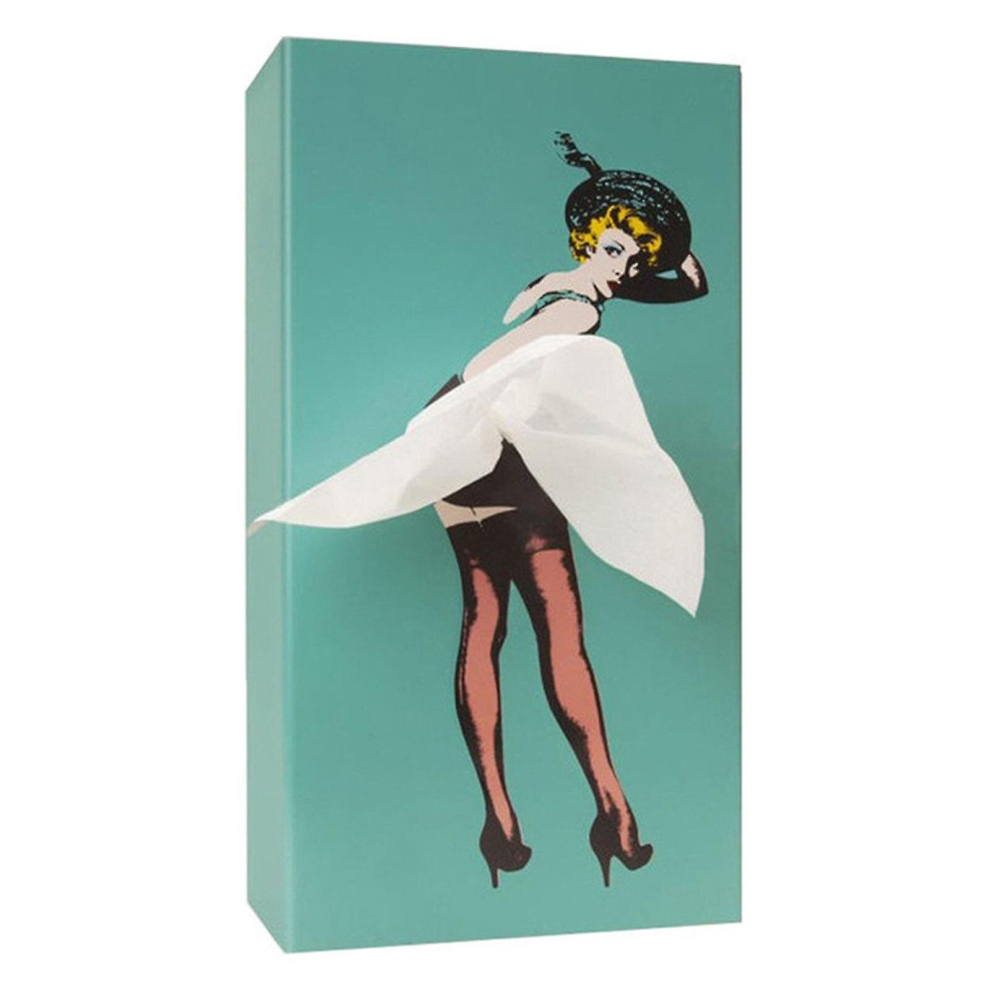 (Blue) Flying Skirt Tissue Box Vintage Art Tissue Holder Rack For Kitchen Bathroom-yvan