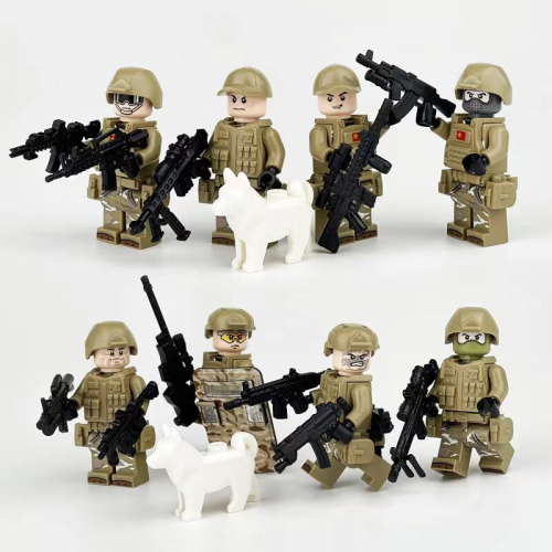 8Pcs Army Squad War II Custom Soldier Minifigure Set