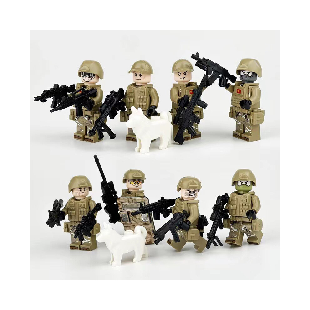 8 Stk. Anden Verdenskrig Tilpassede Soldatminifigurer SæT-image