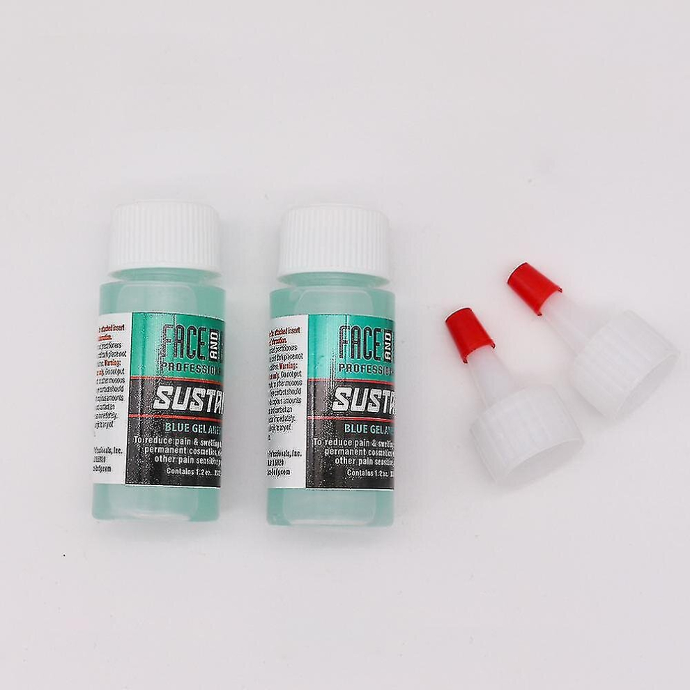 2 Pcs Professional Face And Body Tattoo Care Blue Gel Permanent Makeup Operation Sustaine Assitance Gel 1.2oz