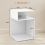 Casart S-shaped Bedside Table Modern Side Table Sofa End Table with 2 Open Compartments 3