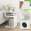 Casart S-shaped Bedside Table Modern Side Table Sofa End Table with 2 Open Compartments 5