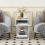 Casart S-shaped Bedside Table Modern Side Table Sofa End Table with 2 Open Compartments 6