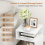 Casart S-shaped Bedside Table Modern Side Table Sofa End Table with 2 Open Compartments 4