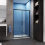 AICA (1100mm) Matt Black Frame Bathroom Sliding Shower 4