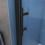 AICA (1000mm) Matt Black Frame Bathroom Sliding Shower 8