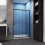 AICA (1400mm) Matt Black Frame Bathroom Sliding Shower 1