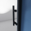 AICA (1400mm) Matt Black Frame Bathroom Sliding Shower 7