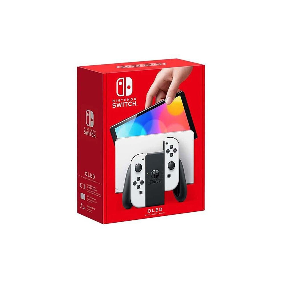 Nintendo Switch OLED (2021) Model - Black & White Joy-Con Controllers - Upgraded OLED Screen for Enhanced Visuals Handheld and TV Mode Gaming Console