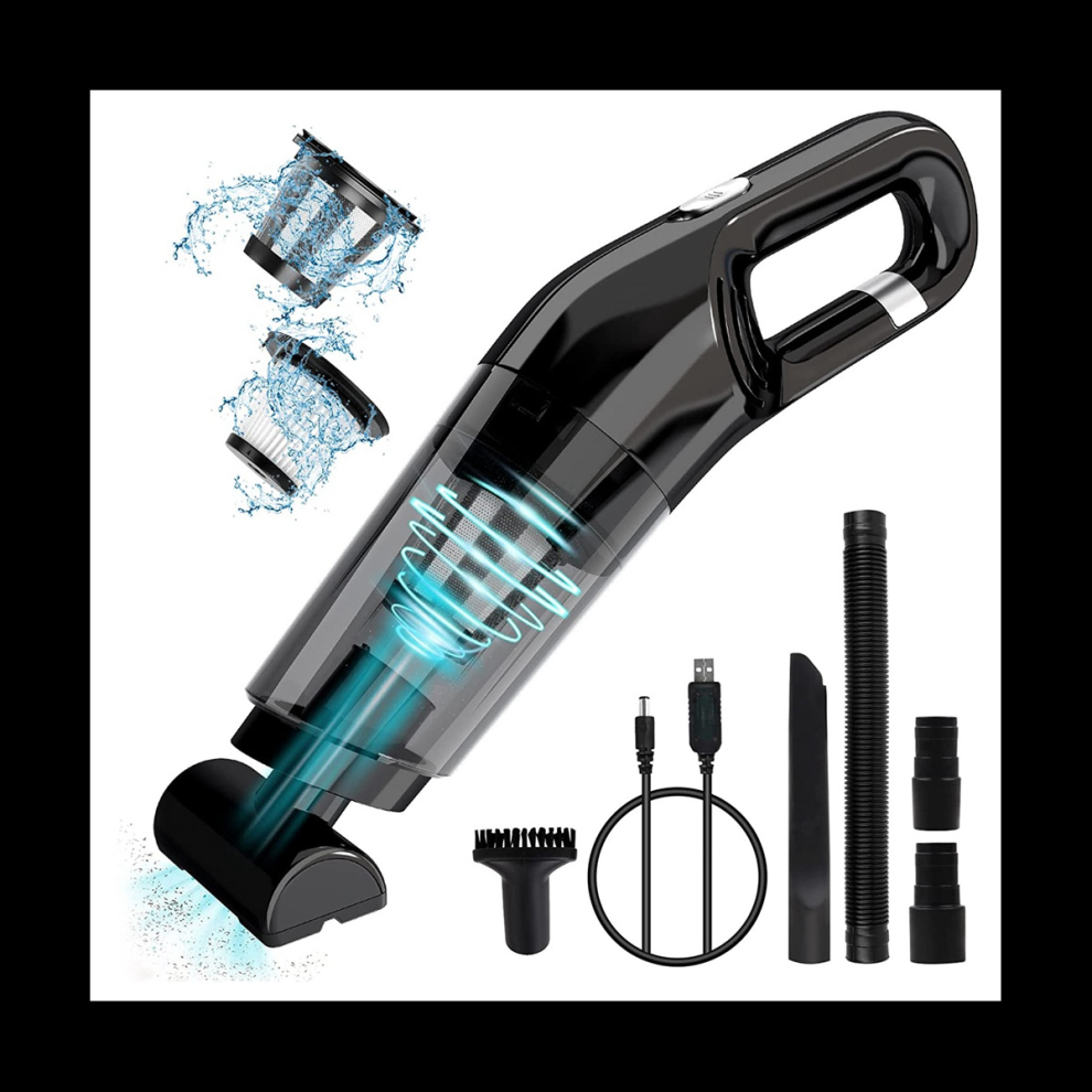 Hand Vacuum Cleaner Cordless Portable Handheld Vacuum Rechargeable Small Car Vacuum with 120W High Power