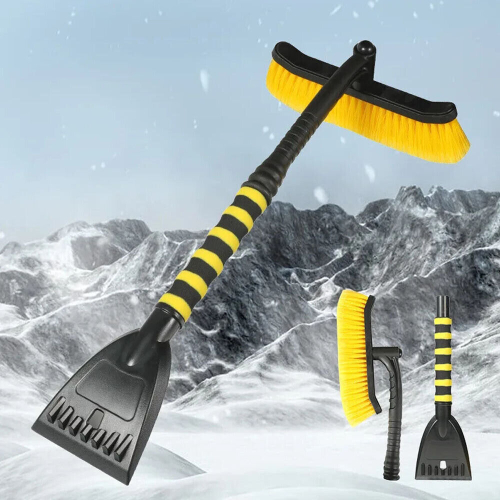 2 in 1 Car Windscreen Ice Scraper & Snow Brush with Long Reach Handle ...