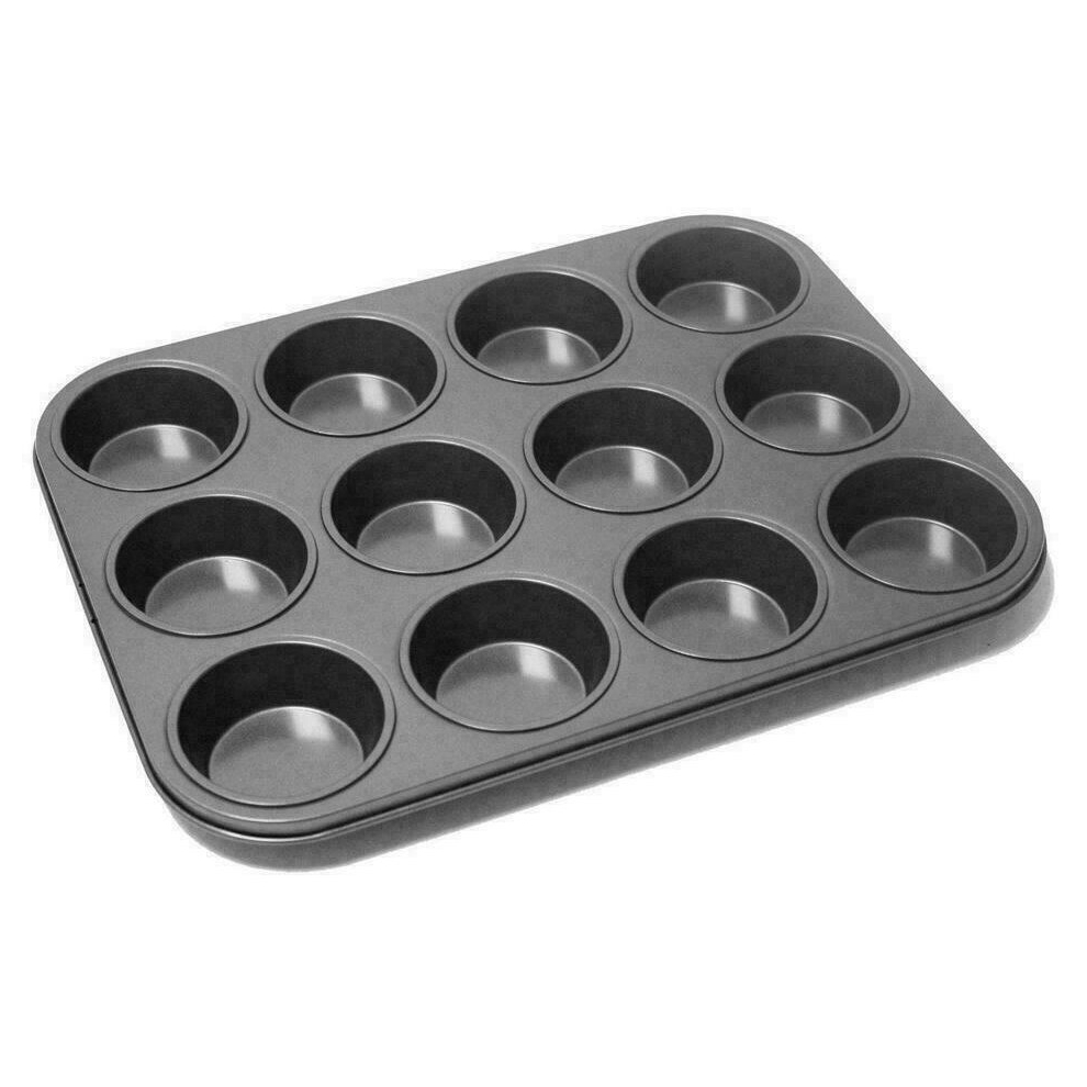 (12 Cups) NON STICK CAKE AND MUFFIN BAKING TRAY-6/12 CUP