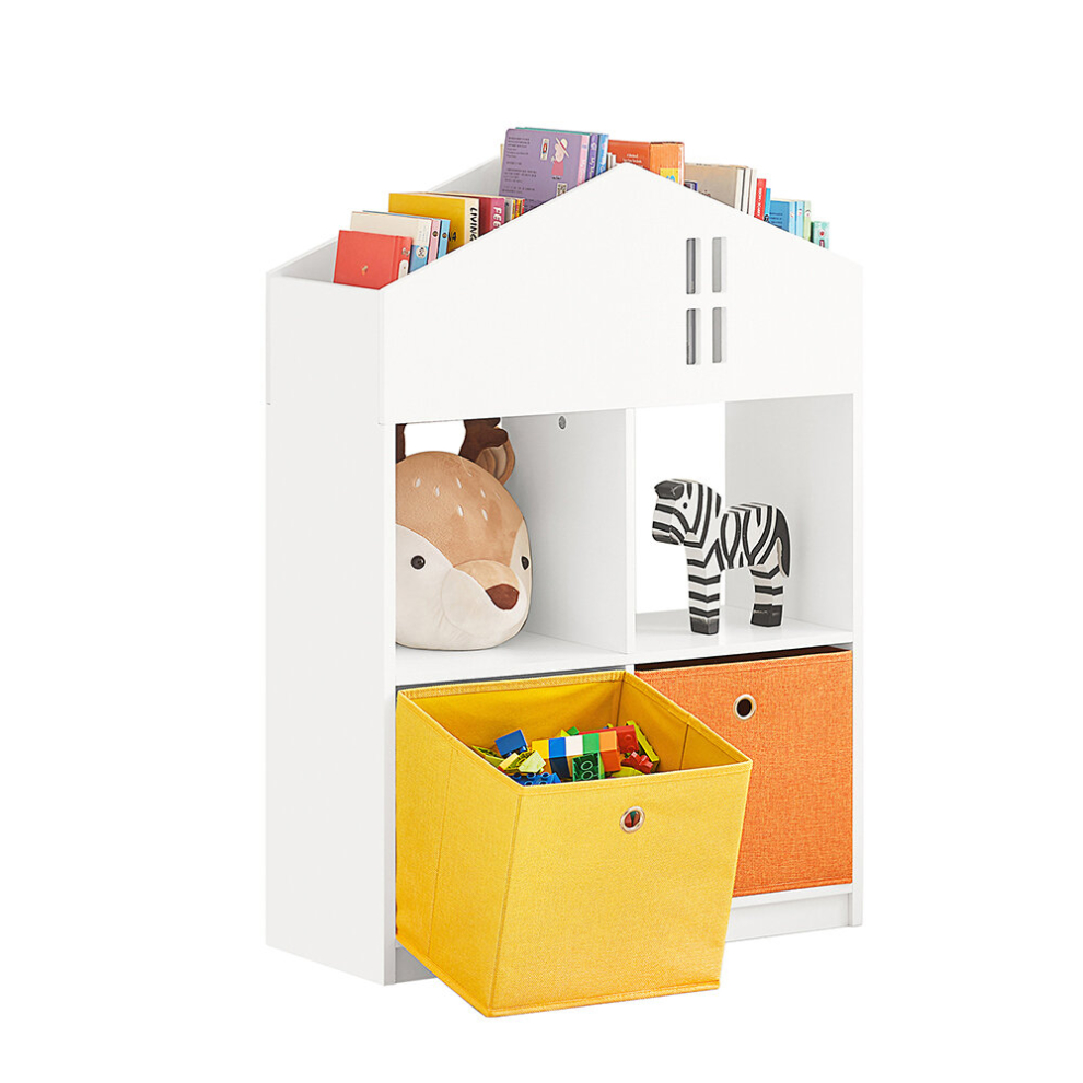SoBuy KMB49-W, House Shape Design Kids Bookcase Book Shelf
