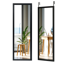120 x 37cm Full Length Mirror Over the Door Wall Mirror w/ Hanging Hooks