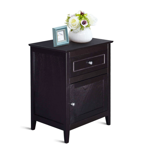 Costway 2-Tier Nightstand Modern Sofa Side Table Bedroom End Table Accent Side Table