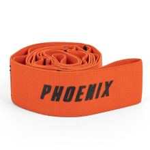 Phoenix Fitness Stretch Strap - Stretching Band with 10 Loops for Flexibility, Exercise, Yoga, Pilates, Physical Therapy at Home & Gym - Orange