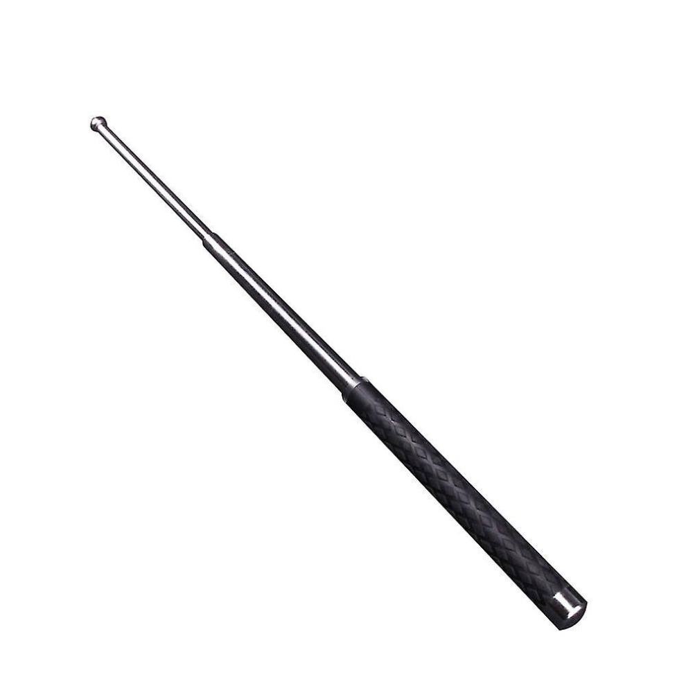 (Bright Silver, 26 inches) Portable Telescopic Stick 3 Sections Non-slip Martial Arts Rod For Outdoor