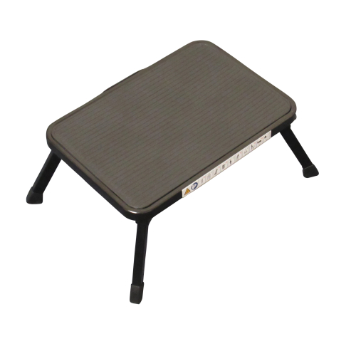 (Black) Single Folding Step Stool (Non Slip Platform)