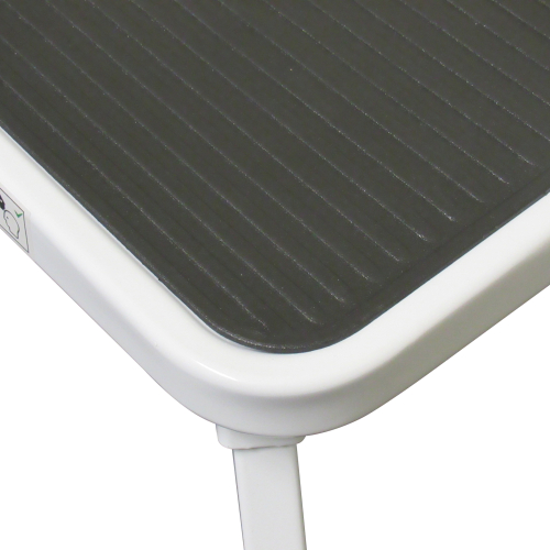 (White) Single Folding Step Stool (Non Slip Platform) 1