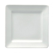 6.25 in. Bright White Ware Square Plate
