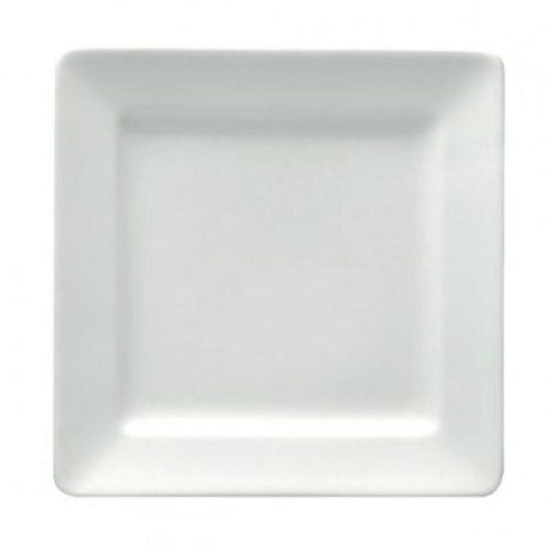 6.25 in. Bright White Ware Square Plate